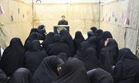 برپایی نمایشگاه کوچه های بنی هاشم همزمان با ایام فاطمیه در پردیس تهران دانشگاه قرآن و حدیث